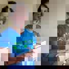 Marieke aan het werk vrijwilligerswerk Java